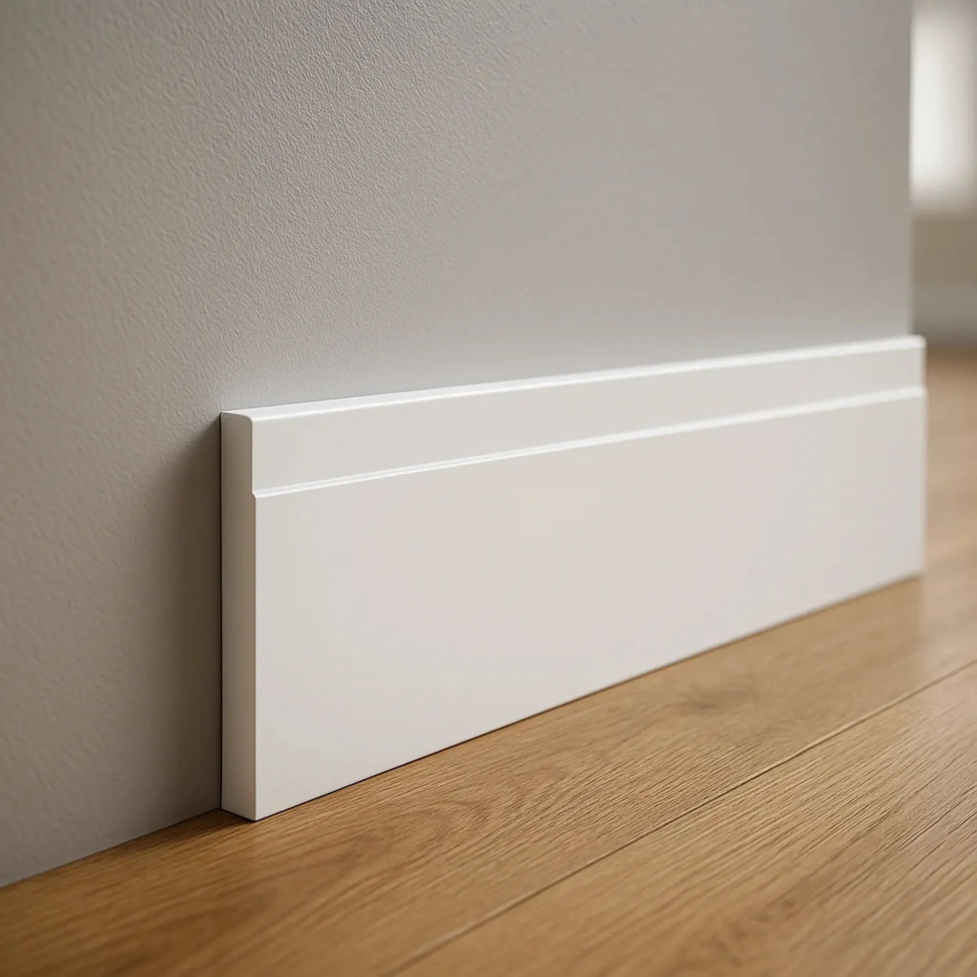 Rodapé premium 12x1x240 cm branco – Venda por unidade de 2,4 metros lineares