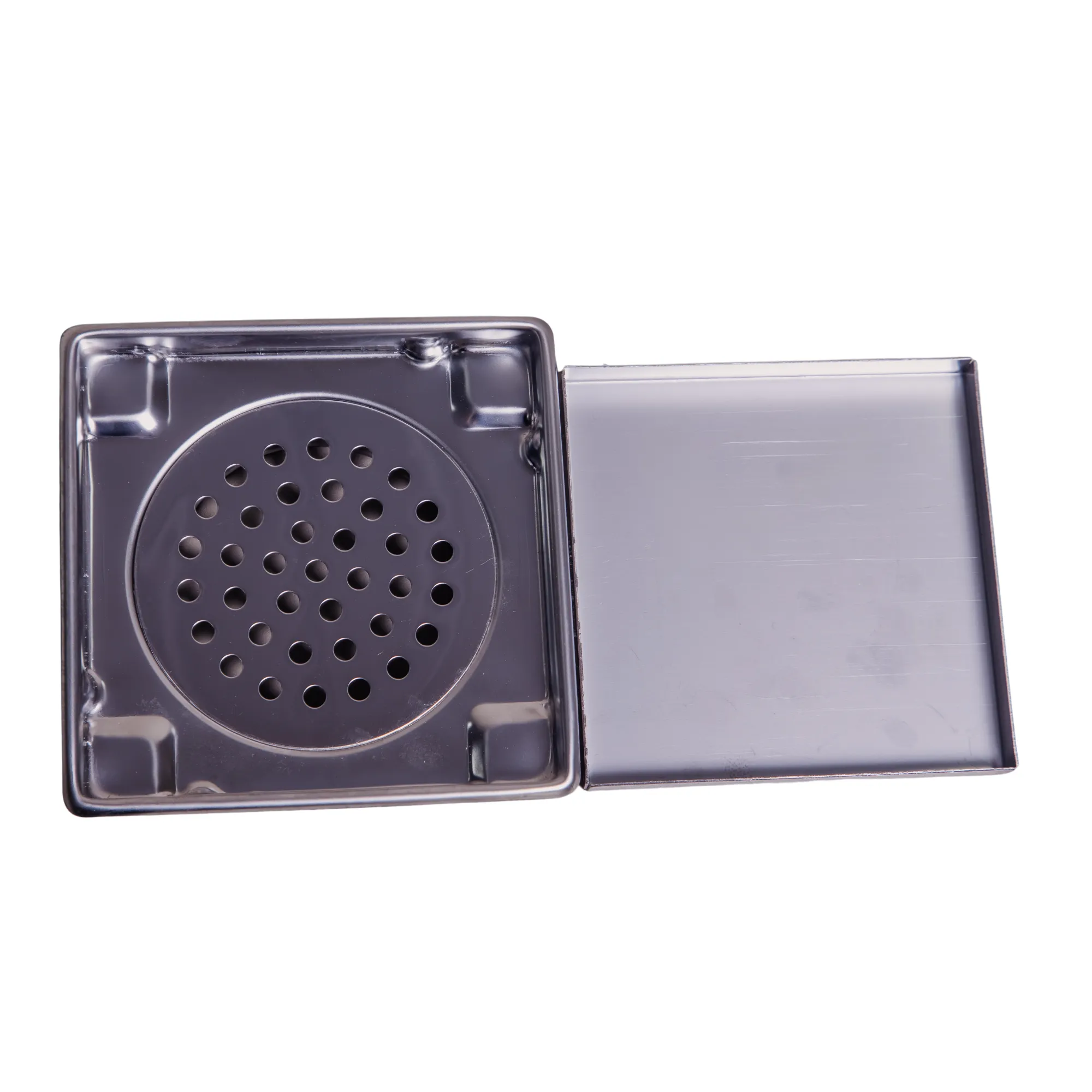 Ralo oculto com duplo acabamento inox 304 ehome 15x15 cm